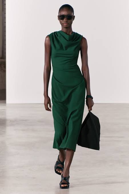 Zara midi dress formal on sale