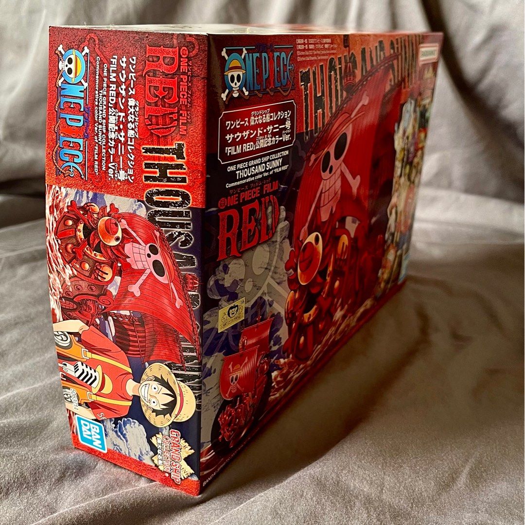 10. BANDAI ONE PIECE GRAND SHIP COLLECTION THOUSAND SUNNY (FILM RED COMMEMORATIVE COLOR VERSION) LUFFY ZORO SANJI CHOPPER ANIME MANGA PLAMO (Category: Figurines & Statues) located in Manila. Submitted by jiab90867579 (Listing ID 1327453837, Image 2). Description: Bandai One Piece Grand Ship Collection Thousand Sunny (Film RED Commemorative Color Version) Brand new! Authentic. Never taken out from box. All photos used are photos of the actual item