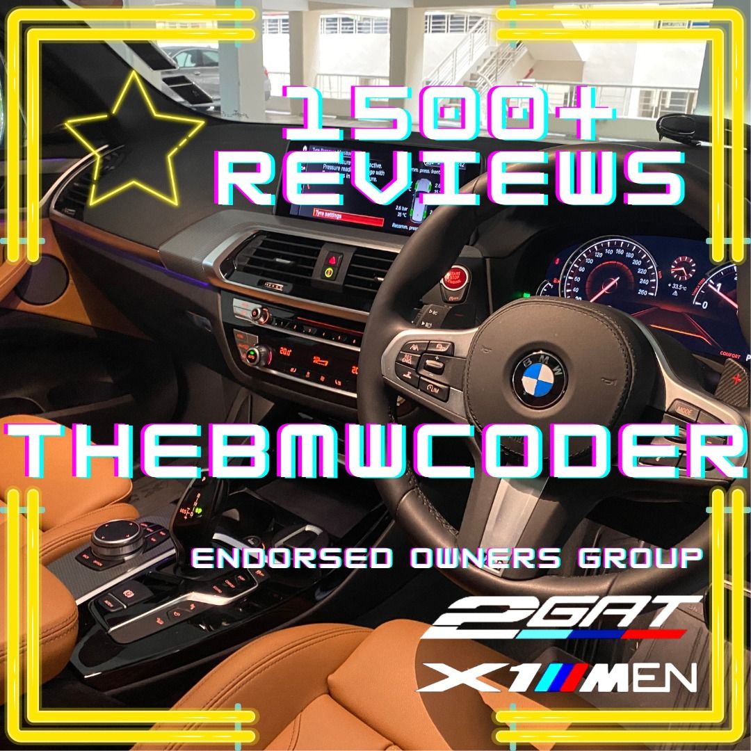 1.5k+ 🌟 BMW Coding Programming (Category: ECU Tuning & Coding) located in Singapore. Submitted by THEBMWCODER (Listing ID 1083472153, Image 1). Description: 🌟1500+ Reviews ☺️The best money you ever spend ⚠️Original on carousell, avoid copycats that uses same text format and reviews 💯Transparency and honesty 🙆🏻‍♂️Patient with your questions 🤝Partnership with BMW owners groups ✅Trust in a experience coder! 👨‍💻 ✅Friendly and always willing t