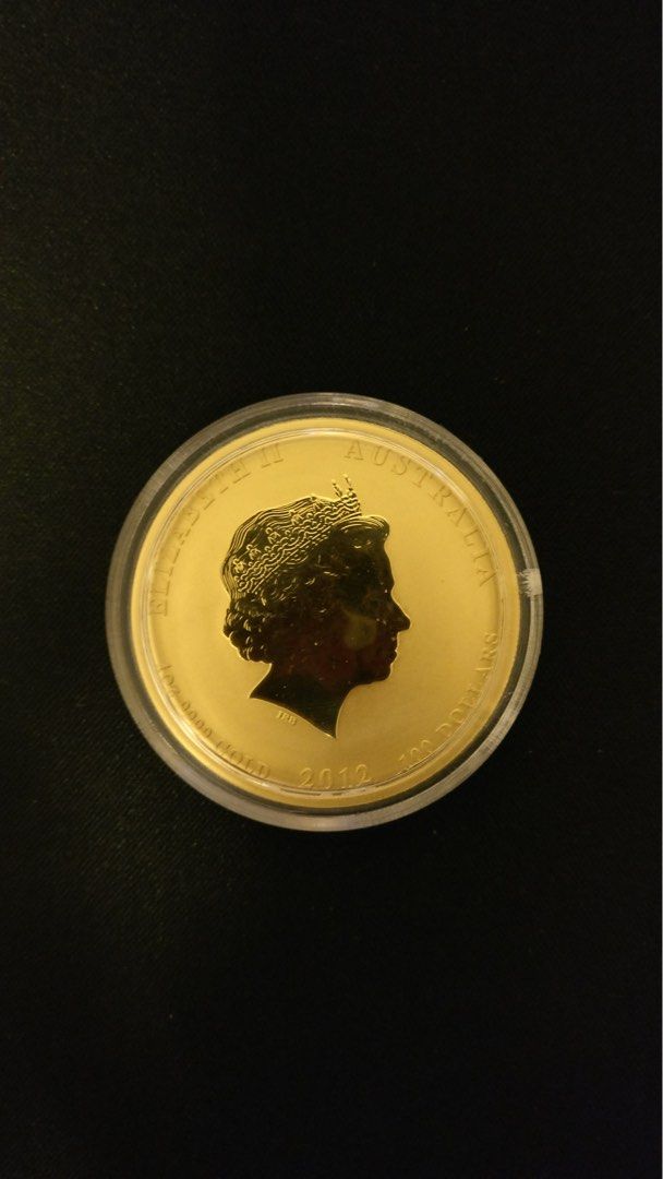 2012 Perth Mint 1 oz Lunar Dragon Gold Coin, Hobbies & Toys