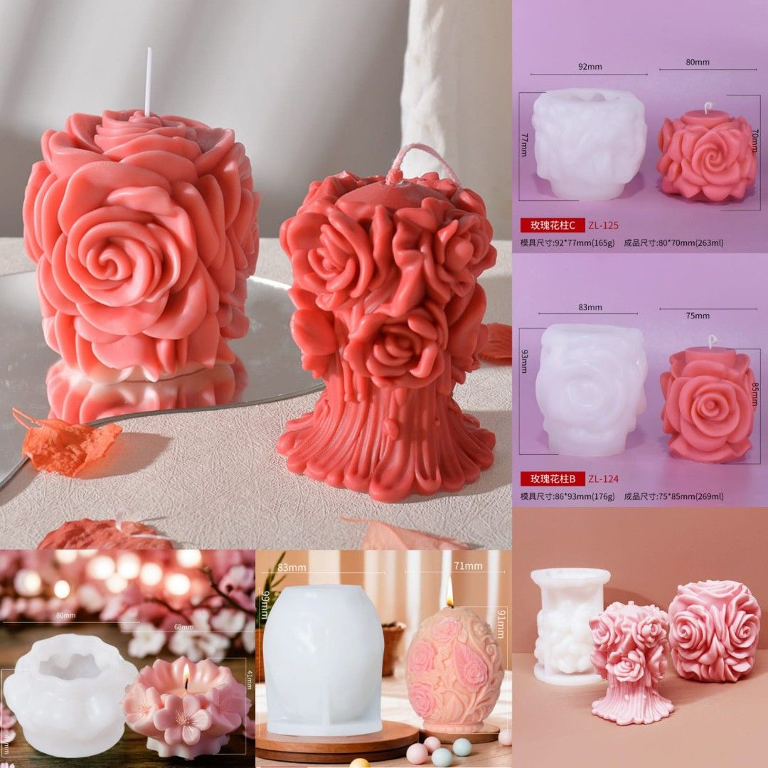 $45=1 $80=2 silicone candle mold 矽膠蠟燭模具, 興趣及遊戲, 手作＆自家設計, 工藝用品及工具- Carousell