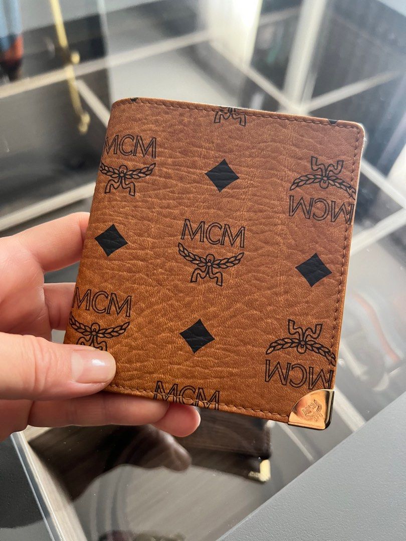 Authentic MCM Wallet Short Wallet Card Holder Card wallet Notes Compartment Purse Brown Wallet Luxury Bags Wallets on Carousell