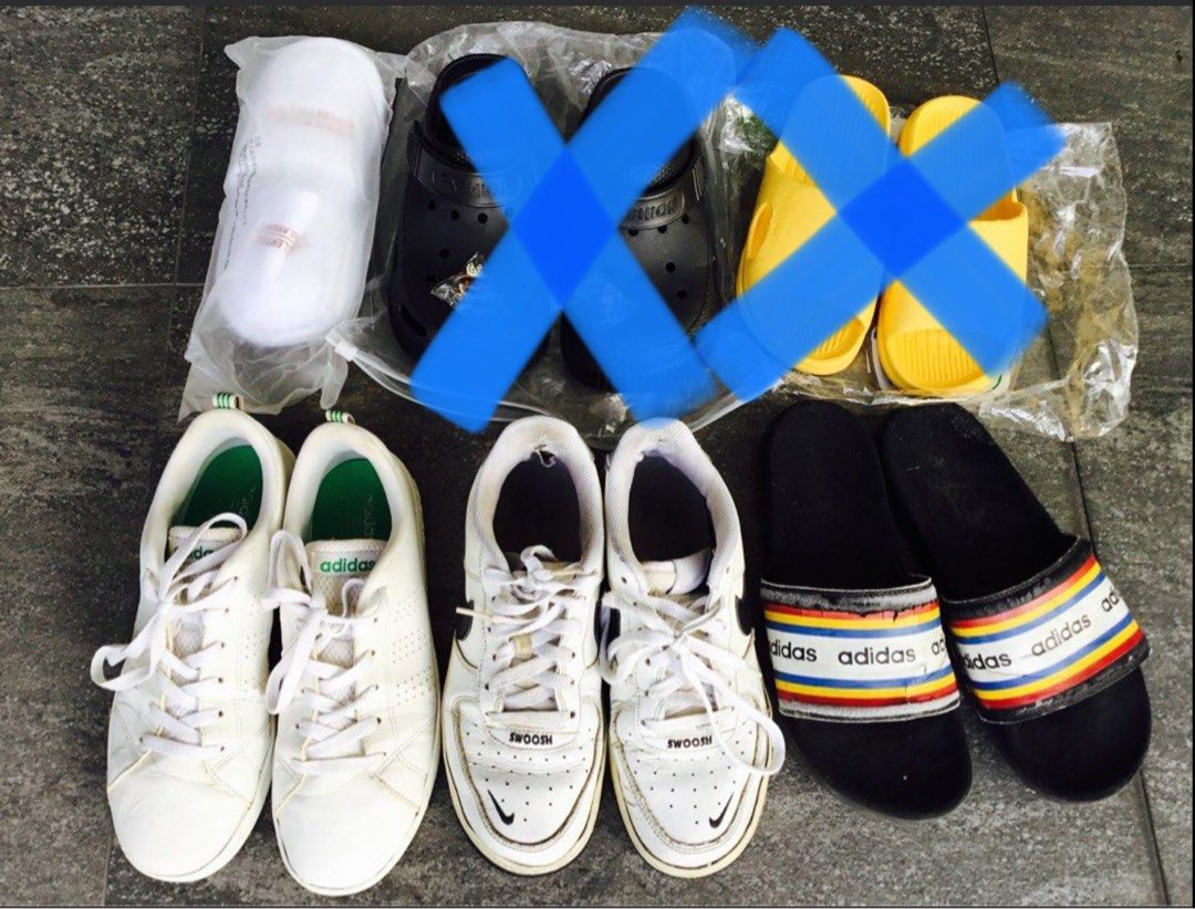 Adidas Nike Sneakers Crocs-like Sliders Sandals, Women's Fashion