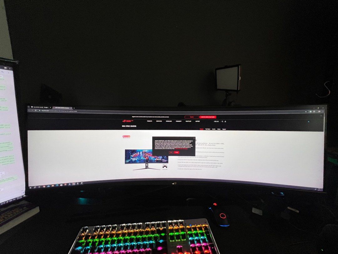 Asus ROG XG49VQ wide screen LCD monitor 49”, Computers & Tech, Desktops ...