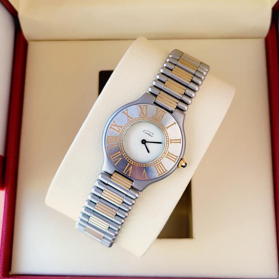 Authentic CARTIER 21 Must de Cartier two tone watch for women Women s Fashion Watches Accessories Watches on Carousell
