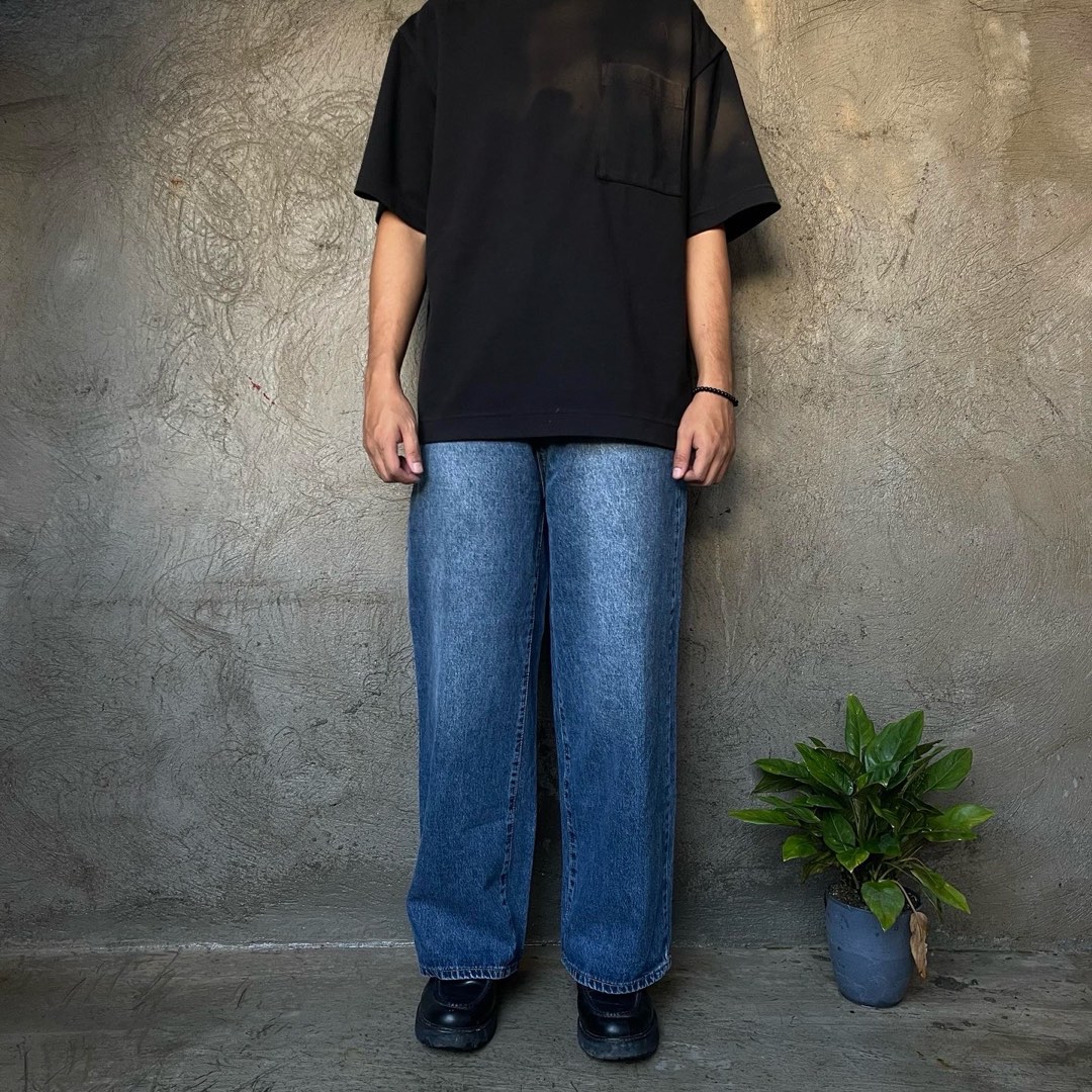 Baggy Washed Denim Pants