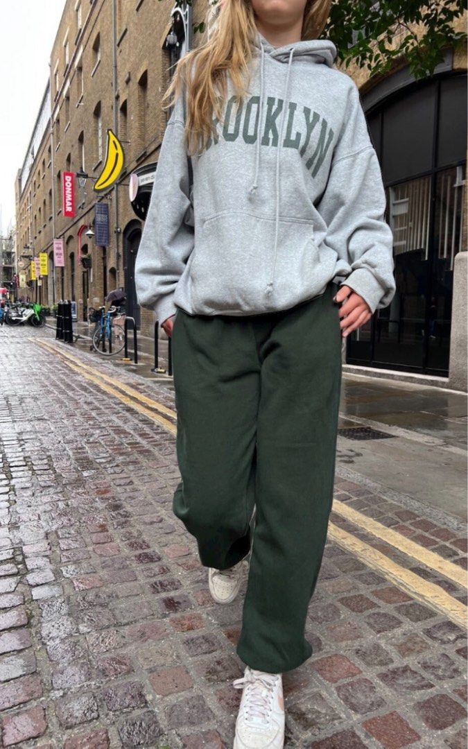 Dark green brandy sweatpants sale