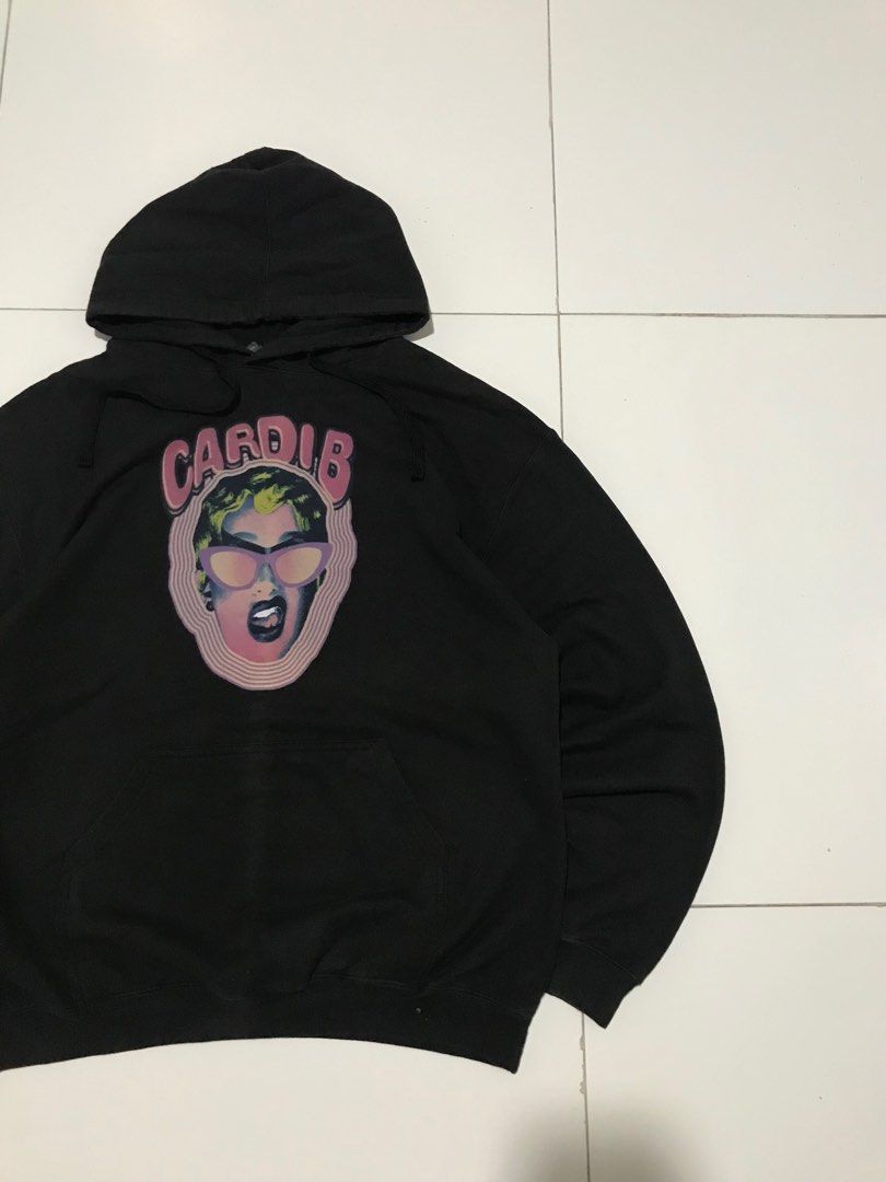 Cardi B trippy design mens pullover hoodie Size XL Men s Fashion Coats Jackets and Outerwear on Carousell