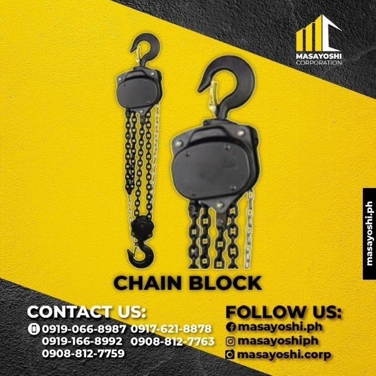 Steinberg Systems Hand Chain Hoist – 1000kg Capacity, 12m Lift, Manual Heavy Duty Block-461612