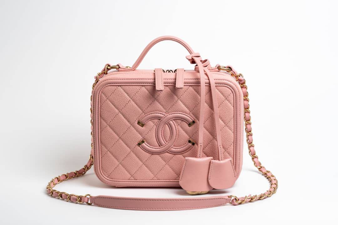 Chanel filigree Vanity Sakura pink bag, Luxury, Bags & Wallets on Carousell