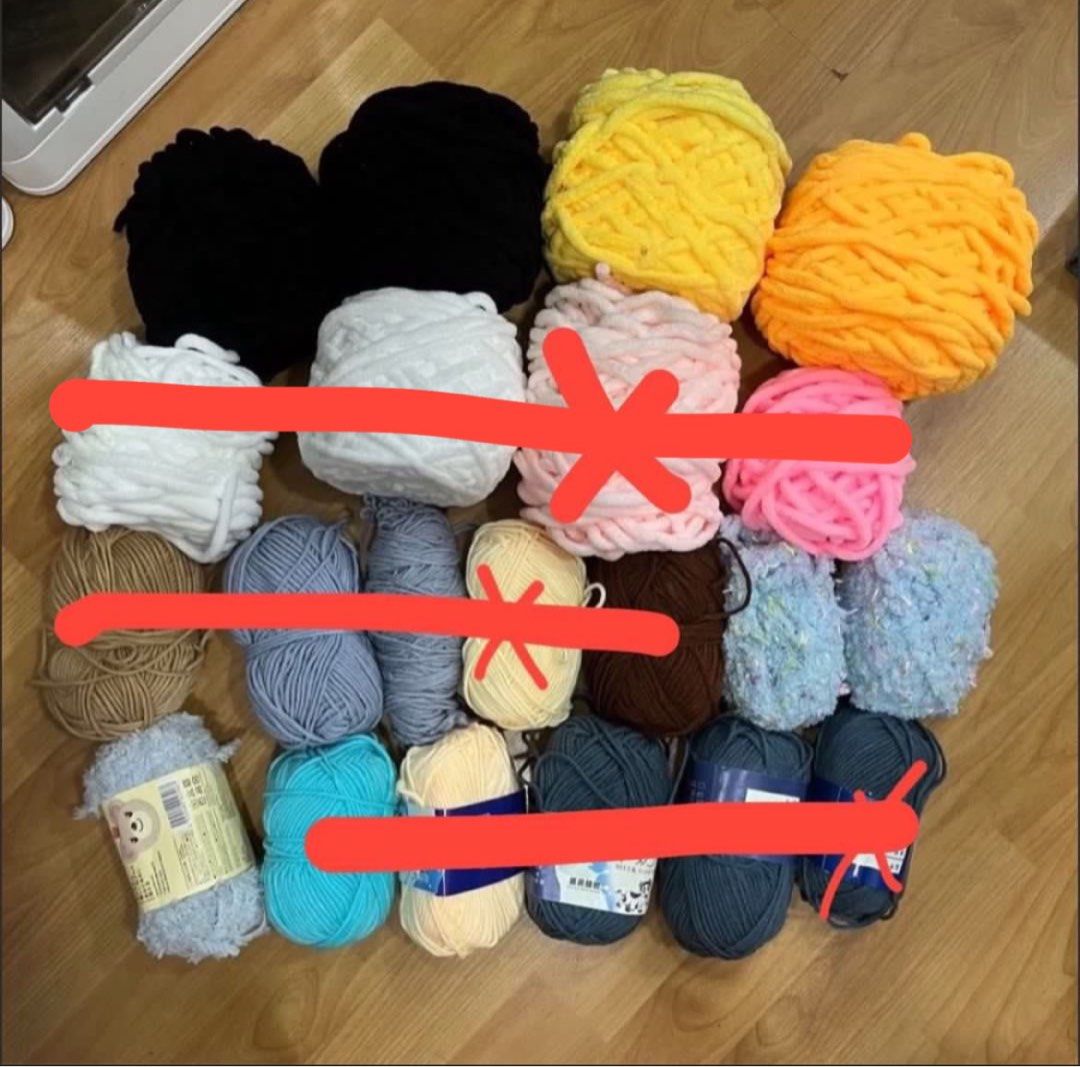 cheap yarn chunky yarn chenille fluffy yarn cheap clearance sale Hobbies Toys Stationery Craft Craft Supplies Tools on Carousell