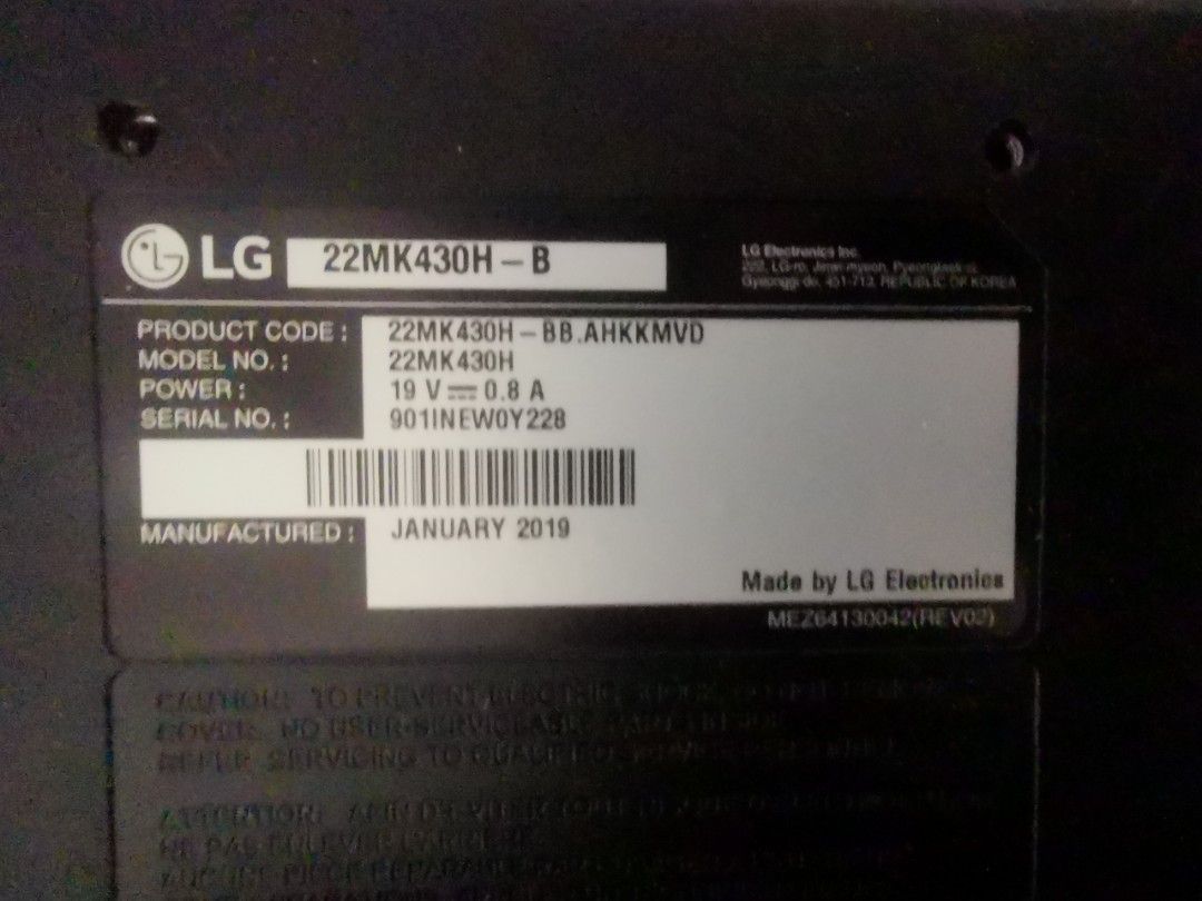 DEFECT LG 22inch Monitor, Computers & Tech, Parts & Accessories ...