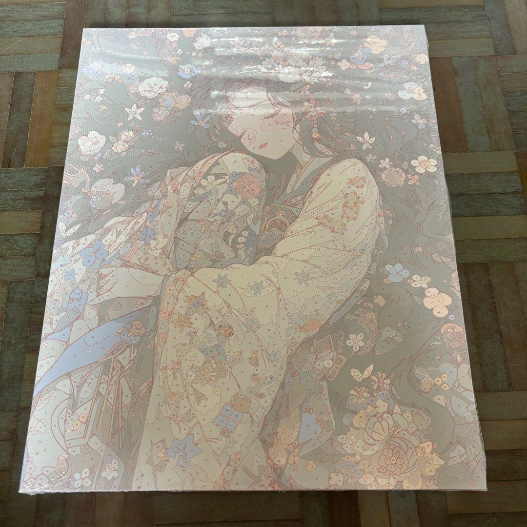 DIY Paint by Number kit kimono girl, Hobbies & Toys, Stationery