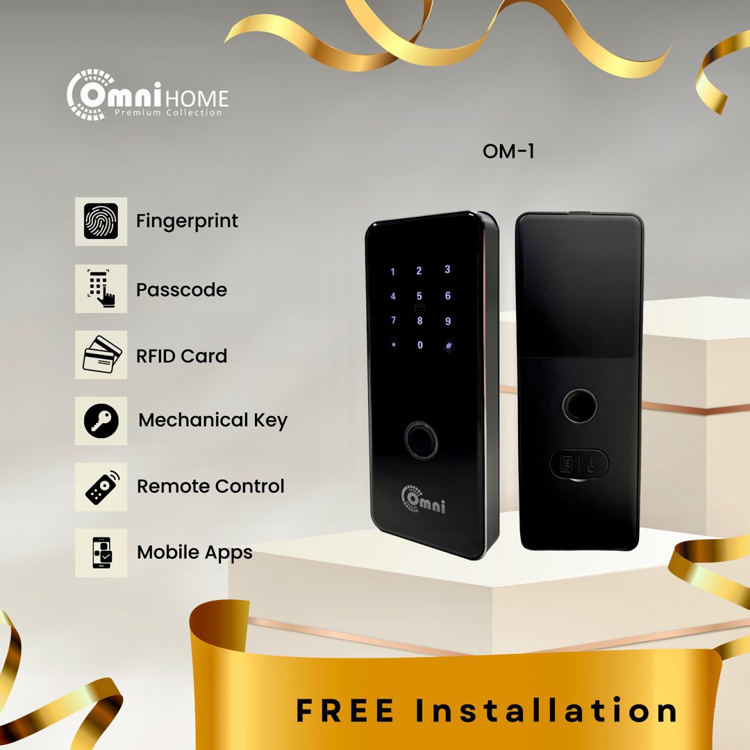 [Free Installation] OM-1 Omni Gate Digital Lock Smart Gate Lock Dual ...