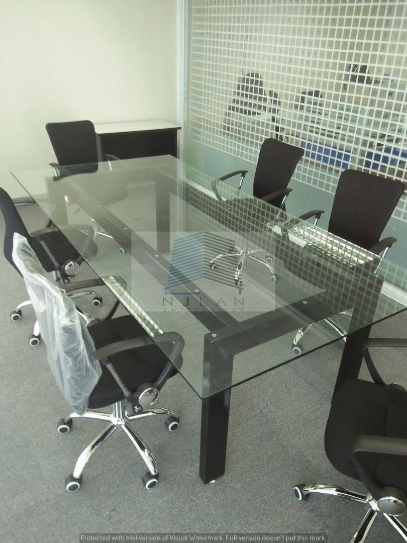 GLASS CONFERENCE TABLE/OFFICE PARTITION/OFFICE FURNITURE, Furniture ...