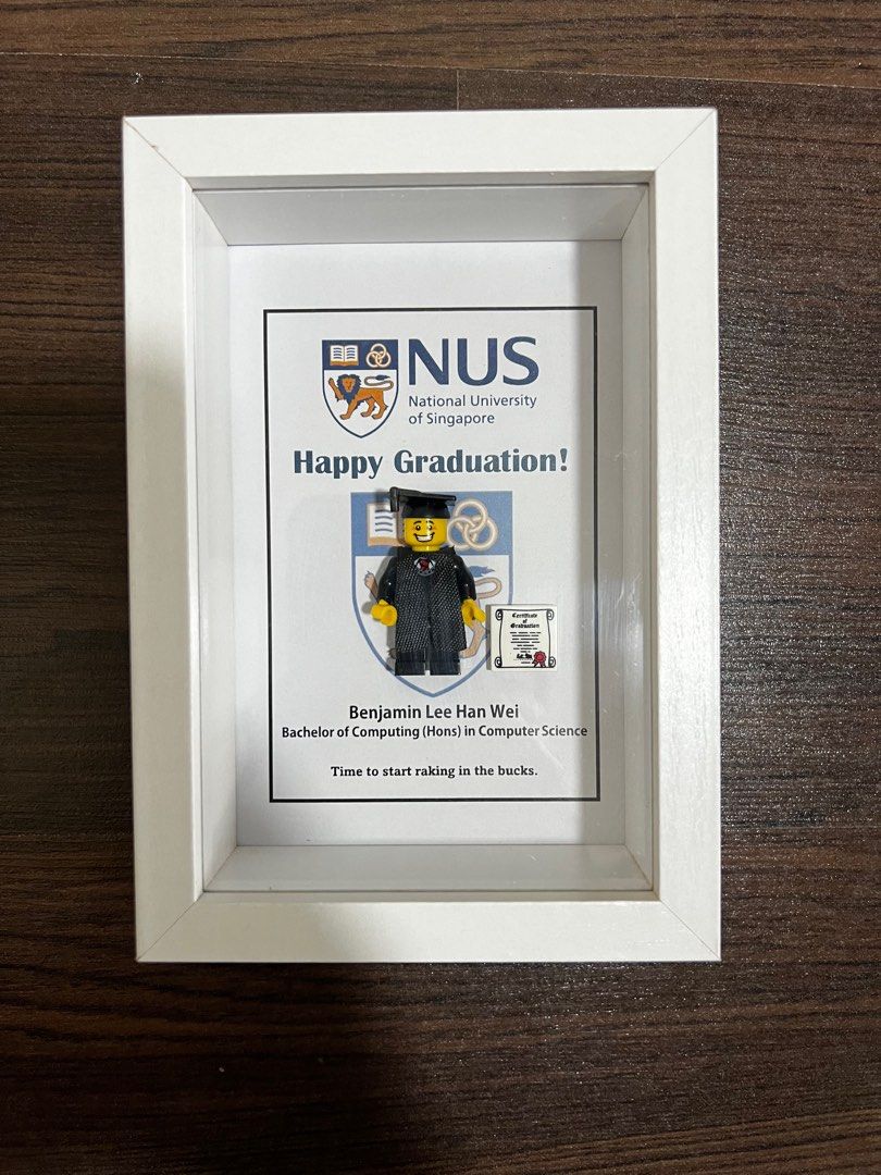 [Ready Stock] Personalised Graduation Gift Frame Lego, Hobbies & Toys ...