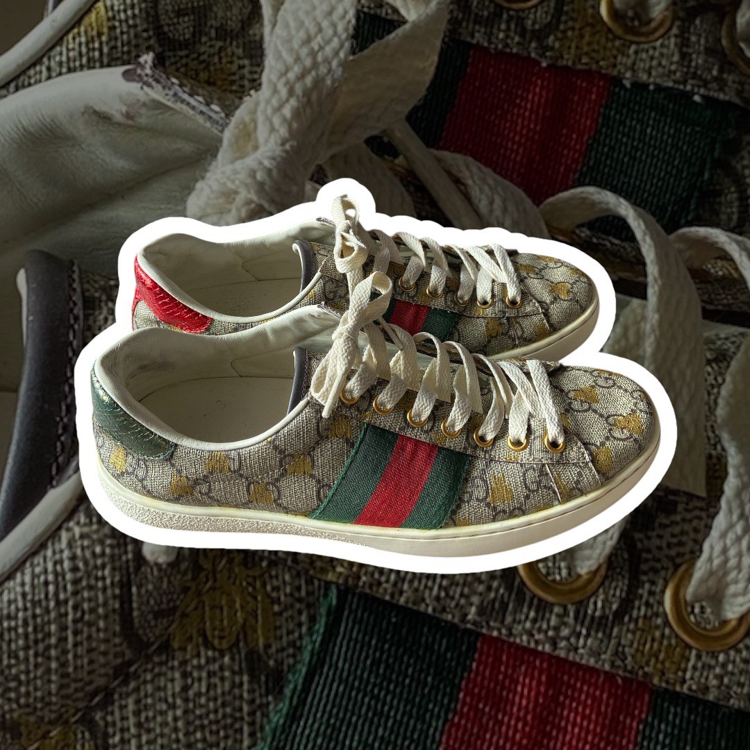 GUCCI ACE SUPREME BEES SNEAKERS