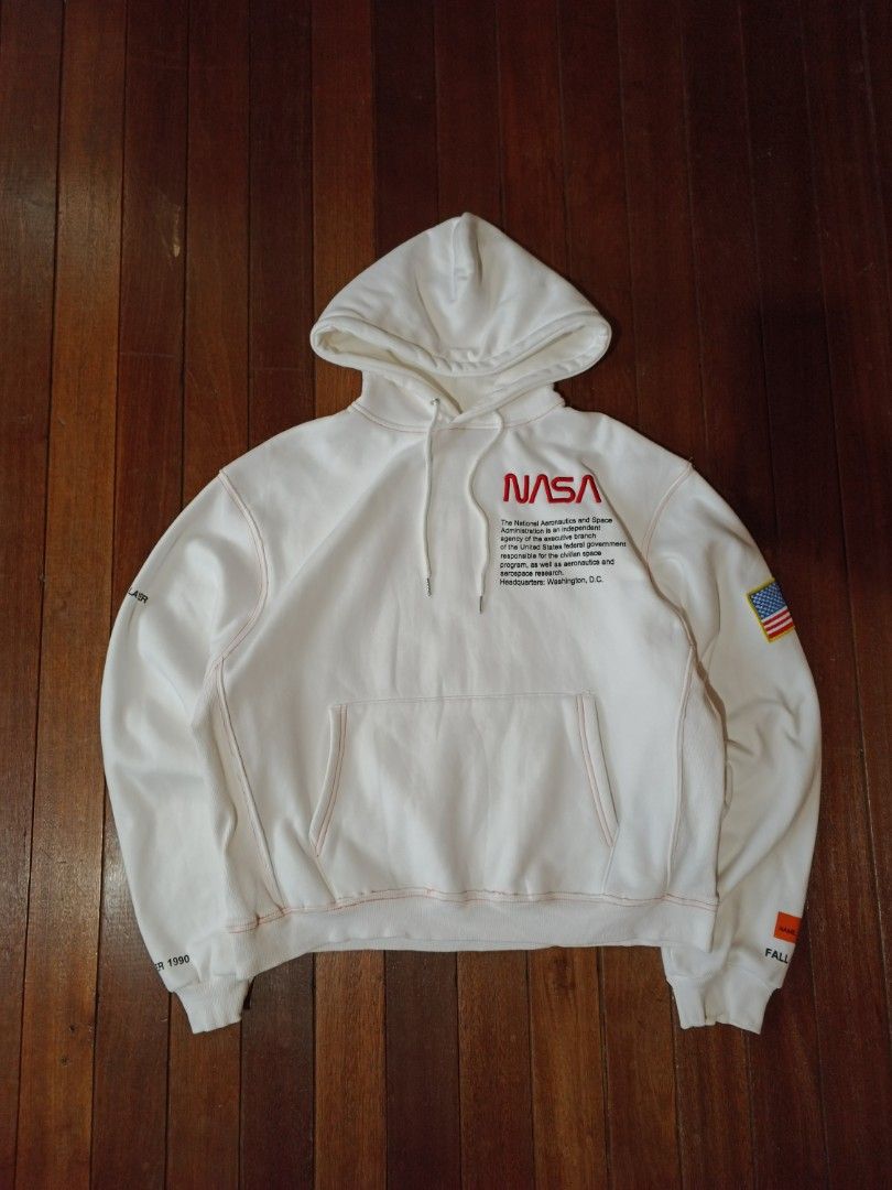 Heron preston white nasa hoodie shop