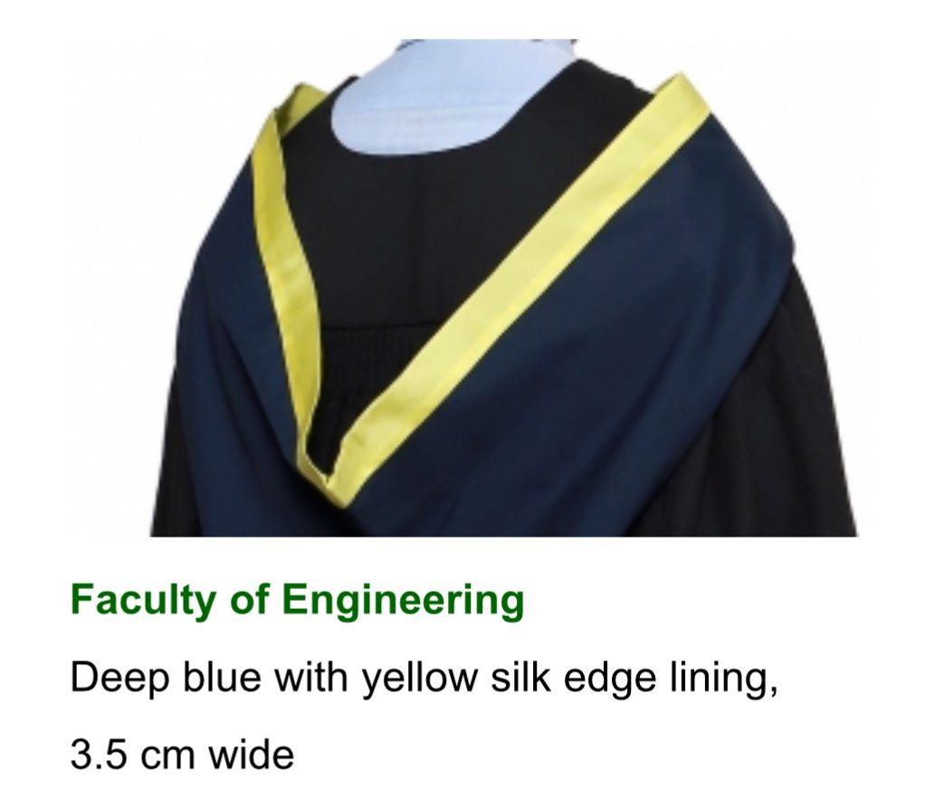 HKU Bachelor of Engineering BEng Graduation Gown with Cap and Hood Carousell