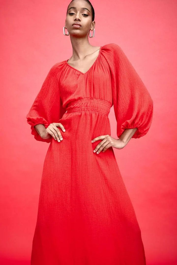 H&m maxi dress long sleeve outlet