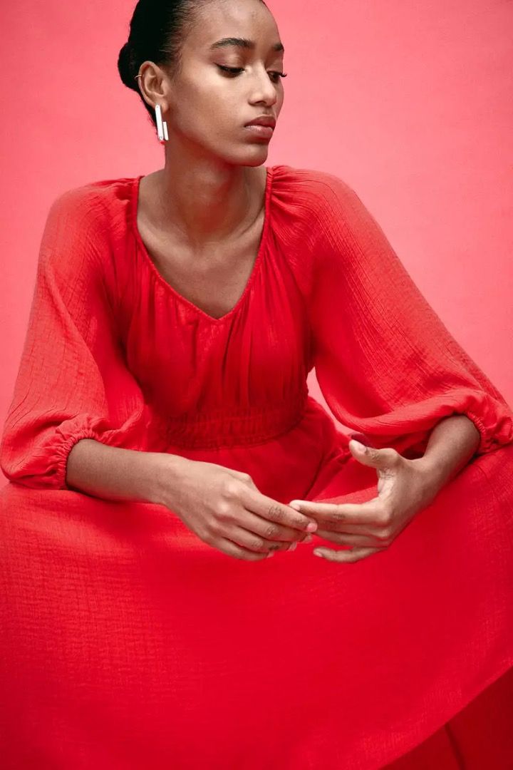 h&m red maxi dress Women's Red Maxi Dresses