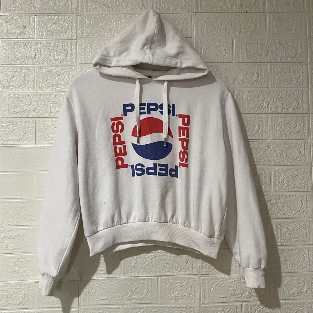 H M Pepsi Hoodie Jacket Semi Cropped Small Women s Fashion Coats Jackets and Outerwear on Carousell