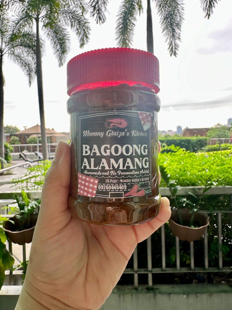 Homemade Bagoong Alamang (Category: Spice & Seasoning) located in Quezon City. Submitted by grcollections (Listing ID 1327469127, Image 2). Description: Mommy Glaiza’s Homemade bagoong available in regular sweet and sweet and spicy 100php only! add 10php for the holiday packaging siguradong malinis at masarap😋 sealed 237ml jar Pre-order at least 2 days before date of pick up.