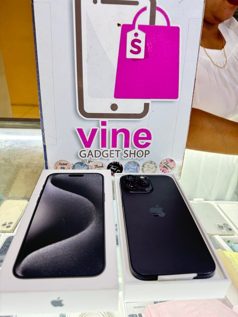 iphone 15 pro max 256gb dual sim 2ndhand (Category: iPhone 15 Series) located in Cainta. Submitted by vine_gadget_shop (Listing ID 1327536312, Image 3). Description: iphone 15 pro max 256gb dual sim 2ndhand complete package hk variant warranty until november 2024 pick up store greenhills shopping center we accept trade in we accepy credit card and ggives installment we do cod and door to door we ship nationwide for fast transaction call 092773683