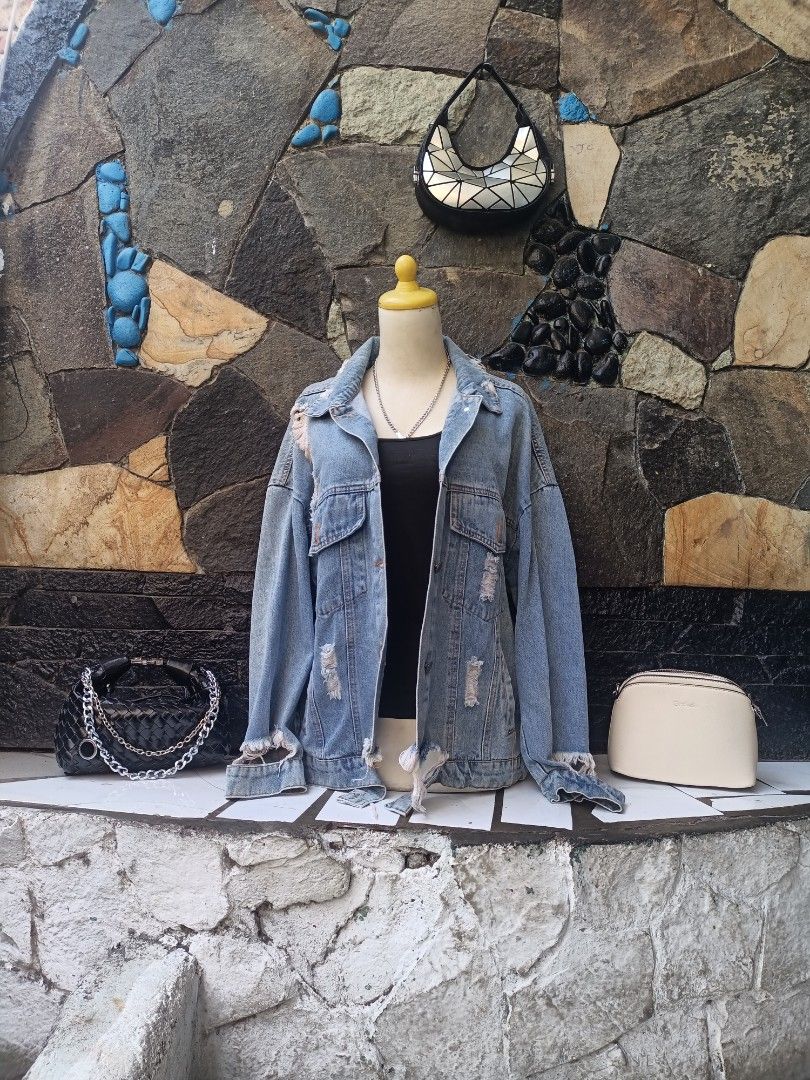Jaket jeans oversize top