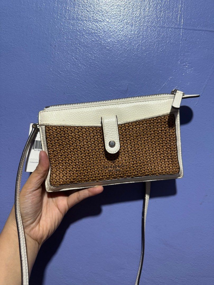 Kate Spade Jackson Straw Small Tab Women s Fashion Bags Wallets Cross body Bags on Carousell