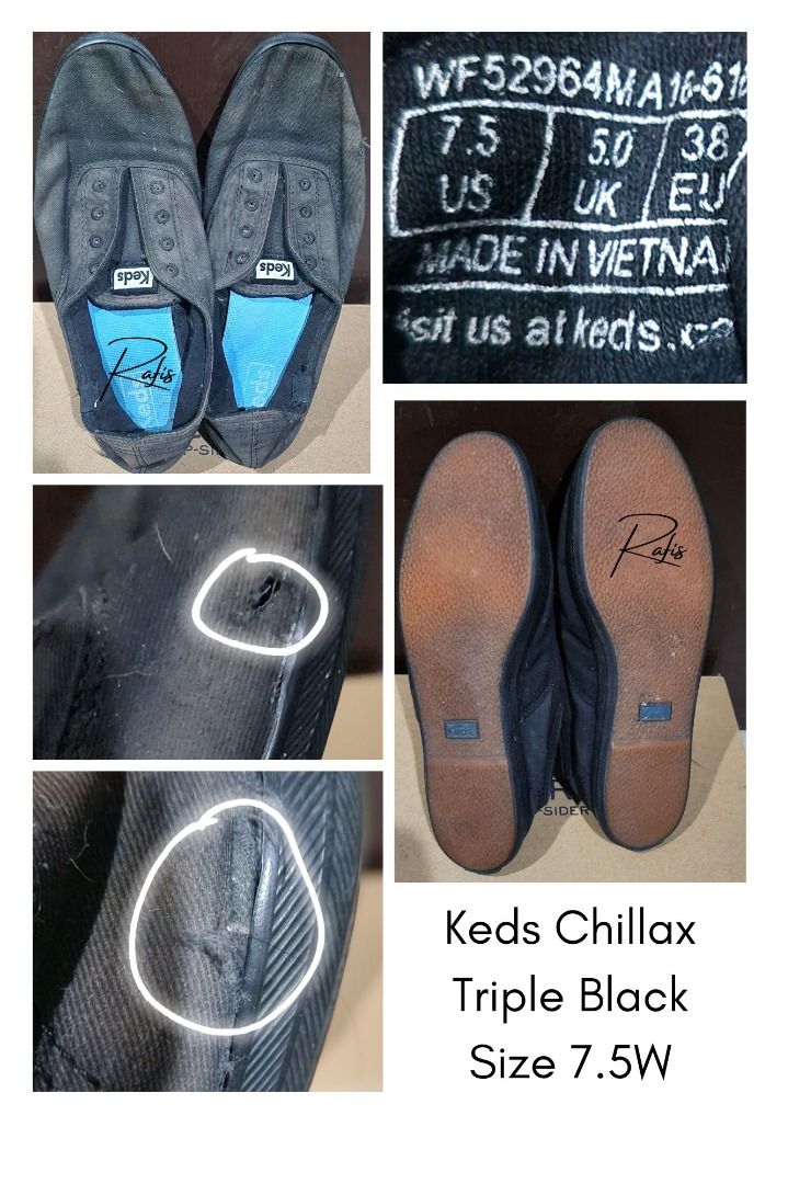 Keds Chillax Triple Black Size 7.5W
