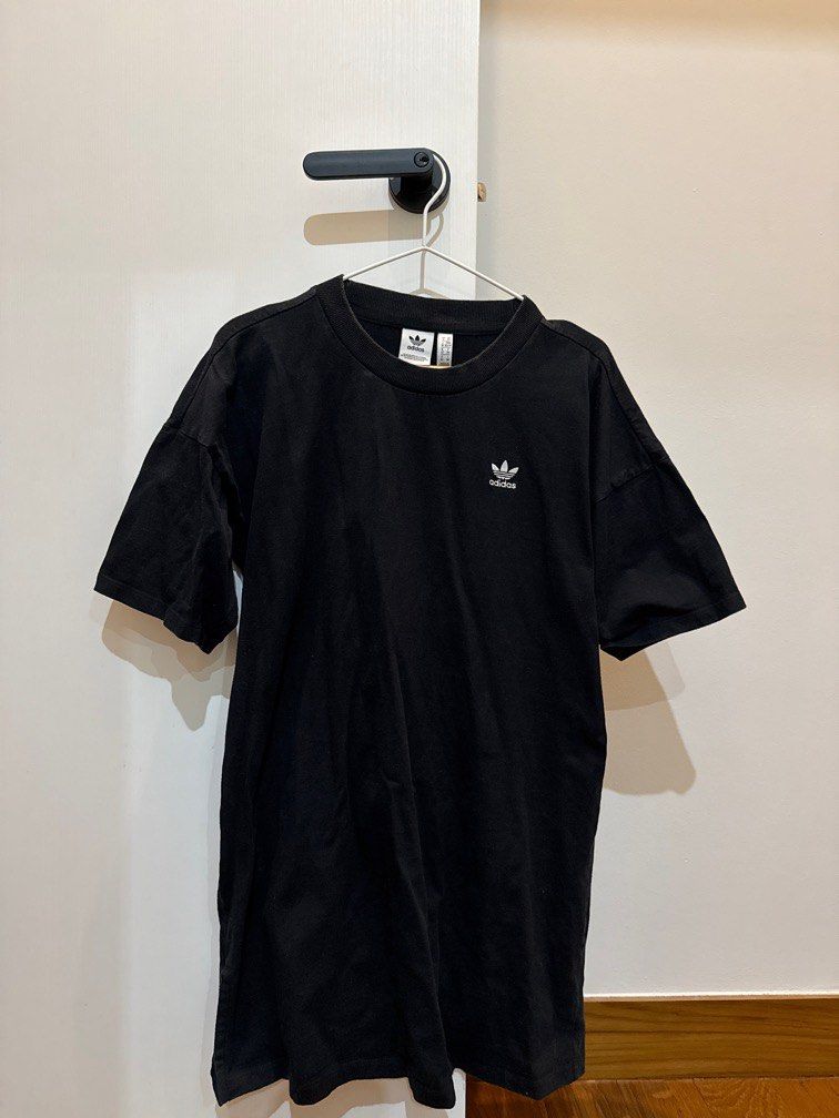 adidas oversized t shirt dress adidas 3 Stripes Dress (Slim) Black/ White S
