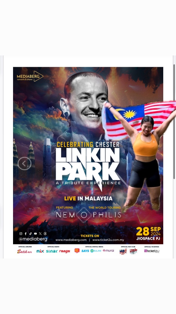  Foto zu Linkin Park Ticket RM350, Tickets & Vouchers, Event Tickets on Carousell 