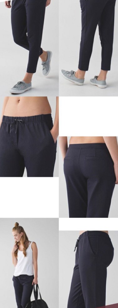 Lululemon Jet Crop Slim in Denim Blue Size4 Women s Fashion Activewear on Carousell