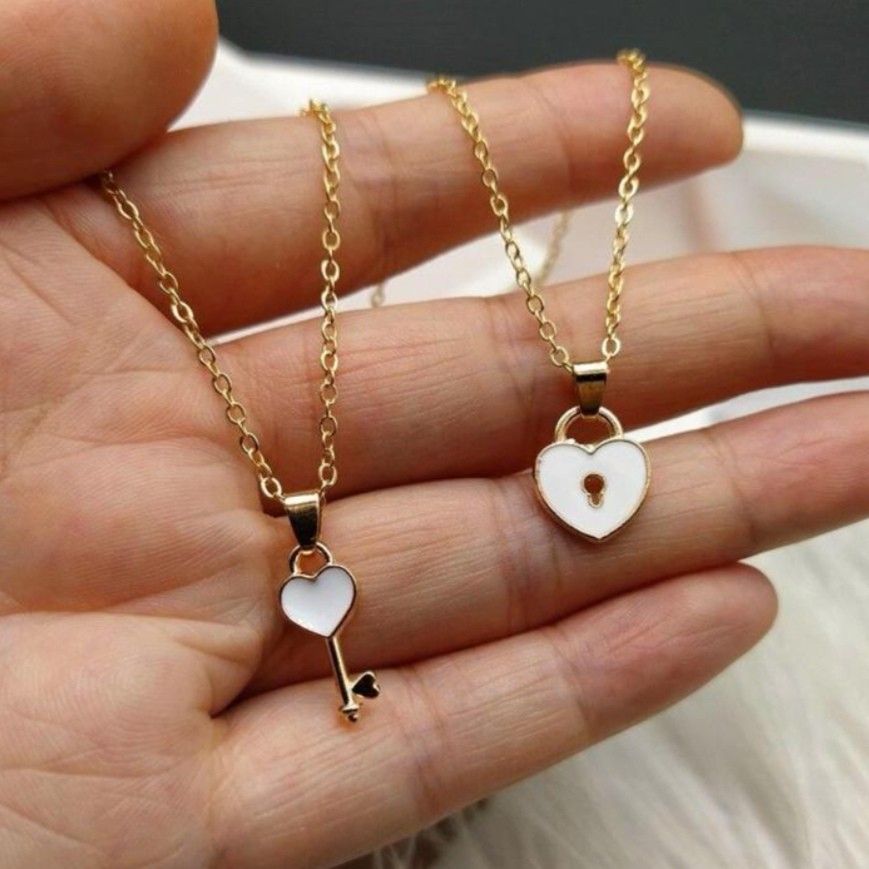 Cute Couple Necklace lock key please read the description Women s Fashion Jewelry Organisers Necklaces on Carousell