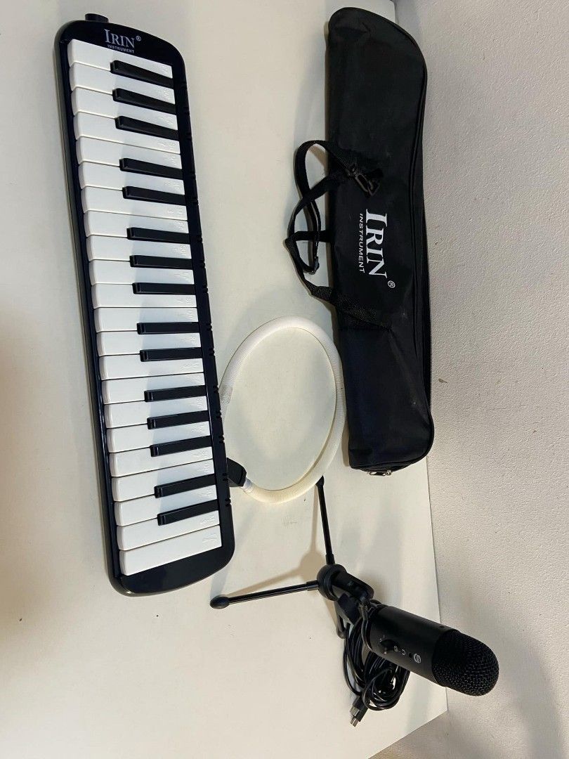Take all melodica, keyboard, and microphone usb (Category: Computer Keyboard) located in Bulacan. Submitted by js.thriftstore (Listing ID 1327436466, Image 3). Description: rfs - decluttering *DELL SLIM KEYBOARD - Original Keyboard - No dead keys *IRIN MELODICA - Pipe only (no tube) *USB MICROPHONE - w/ Type C to Type C Cable - w/ Type C to PC Cable - w/ Noise Cancellation feature take all.