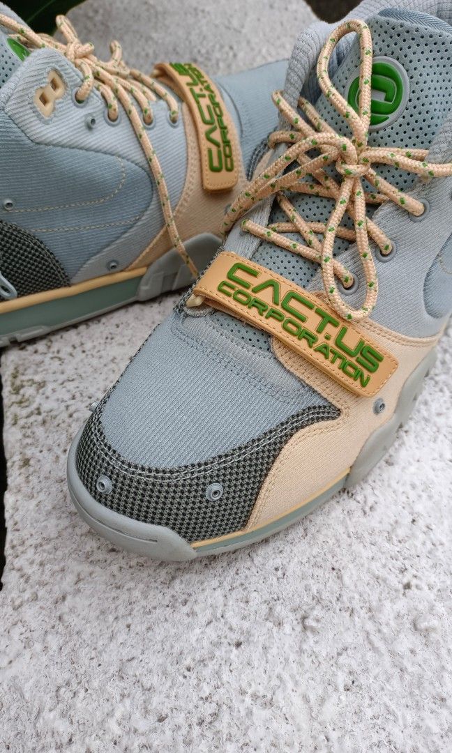Nike air trainer 1 X Travis Scott X cactus corporation, Men's Fashion,  Footwear, Sneakers on Carousell