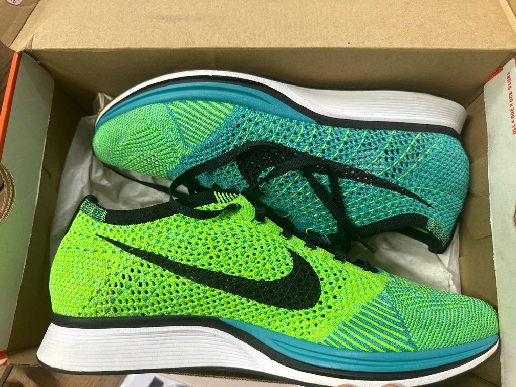 Nike flyknit racer lucid green shop