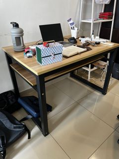 TABLE HEAVY DUTY WORKING TABLE MEJA 2 TIER, Furniture & Home Living ...
