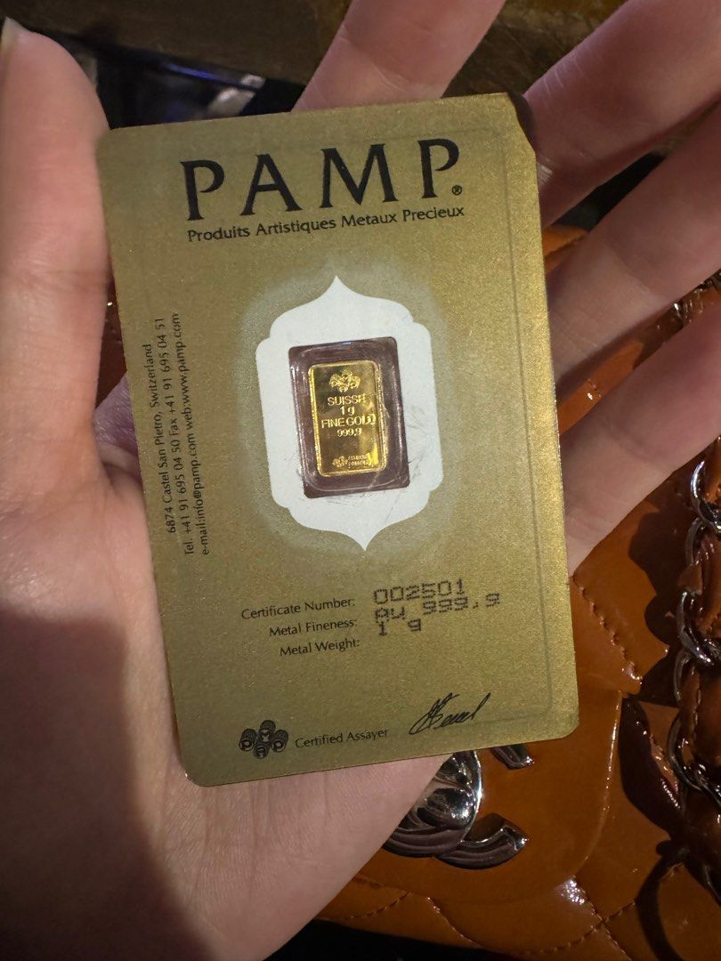 PAMP GOLD BAR (Category: Currency) located in Taguig. Submitted by aaustriaaa (Listing ID 1327522752, Image 2). Description: PAMP DUBAI DUTY FREE LIM EDITION 1gram .