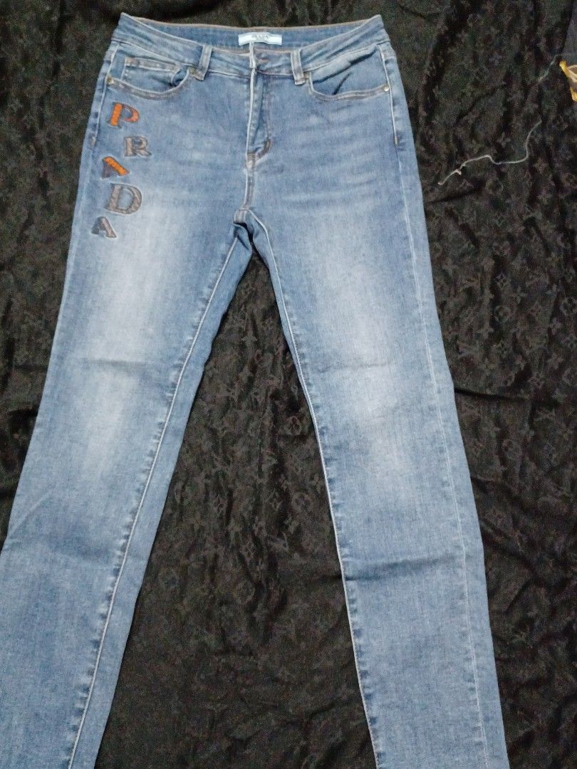 Auth Prada Milano Jeans (Category: Luxury Apparel) located in Santa Maria. Submitted by quinalva02 (Listing ID 1327424288, Image 3). Description: Prada Milano jeans pants size 29 on tag. waist - 14" flat laid via tape measure lenth - 37" flat laid via tape measure color 9/10 mop gcash / bank mod flash express / lalamove loc sta.maria bulacan.