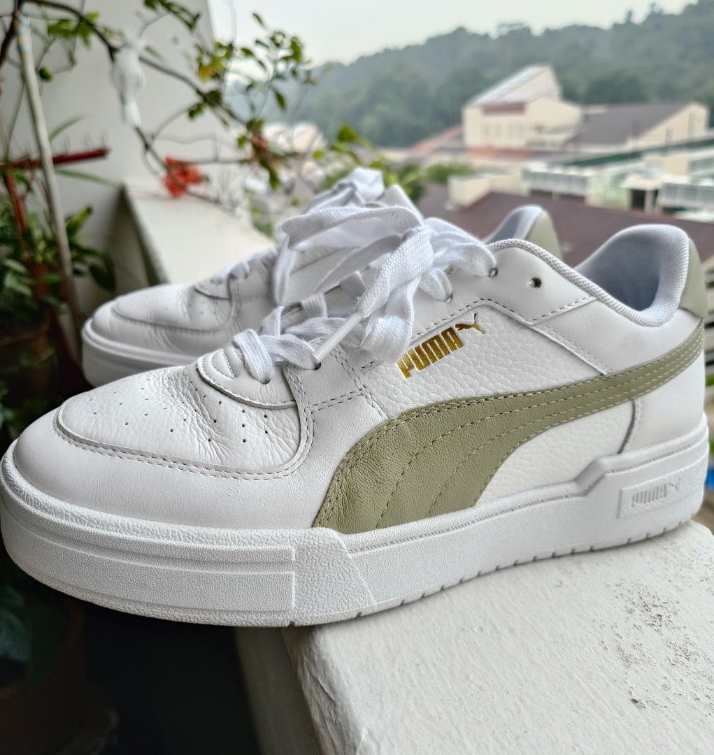 PUMA CA Pro Classic trainers in white and beige