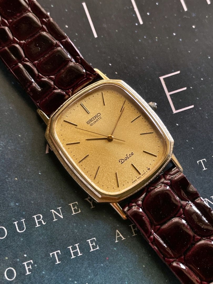 SEIKO Dolce-Exquisite ゴールド レザー