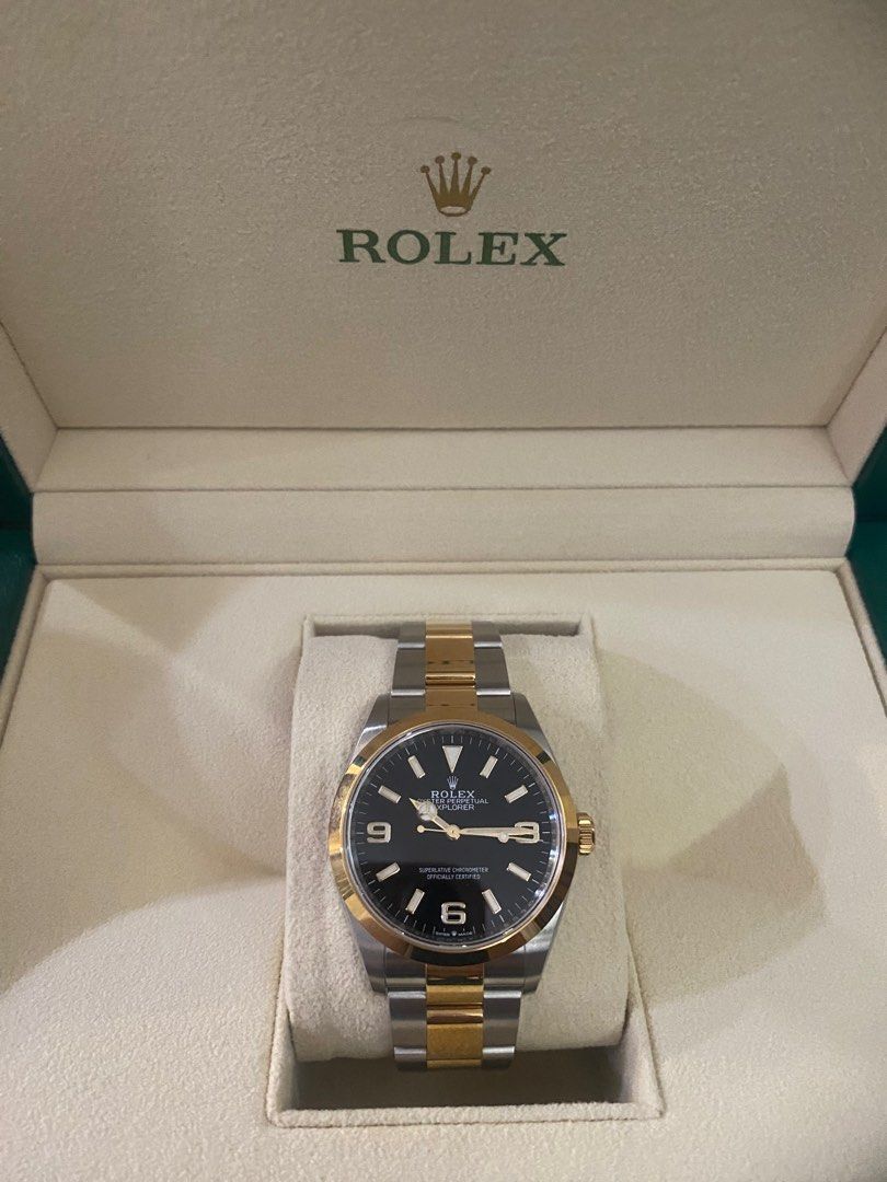 Rolex explorer 1 (Category: Luxury Watches) located in Makati City. Submitted by stillnicestuff (Listing ID 1327503041, Image 2). Description: Brand new store bought. Guaranteed 💯 authentic. 2 tone. 39mm.