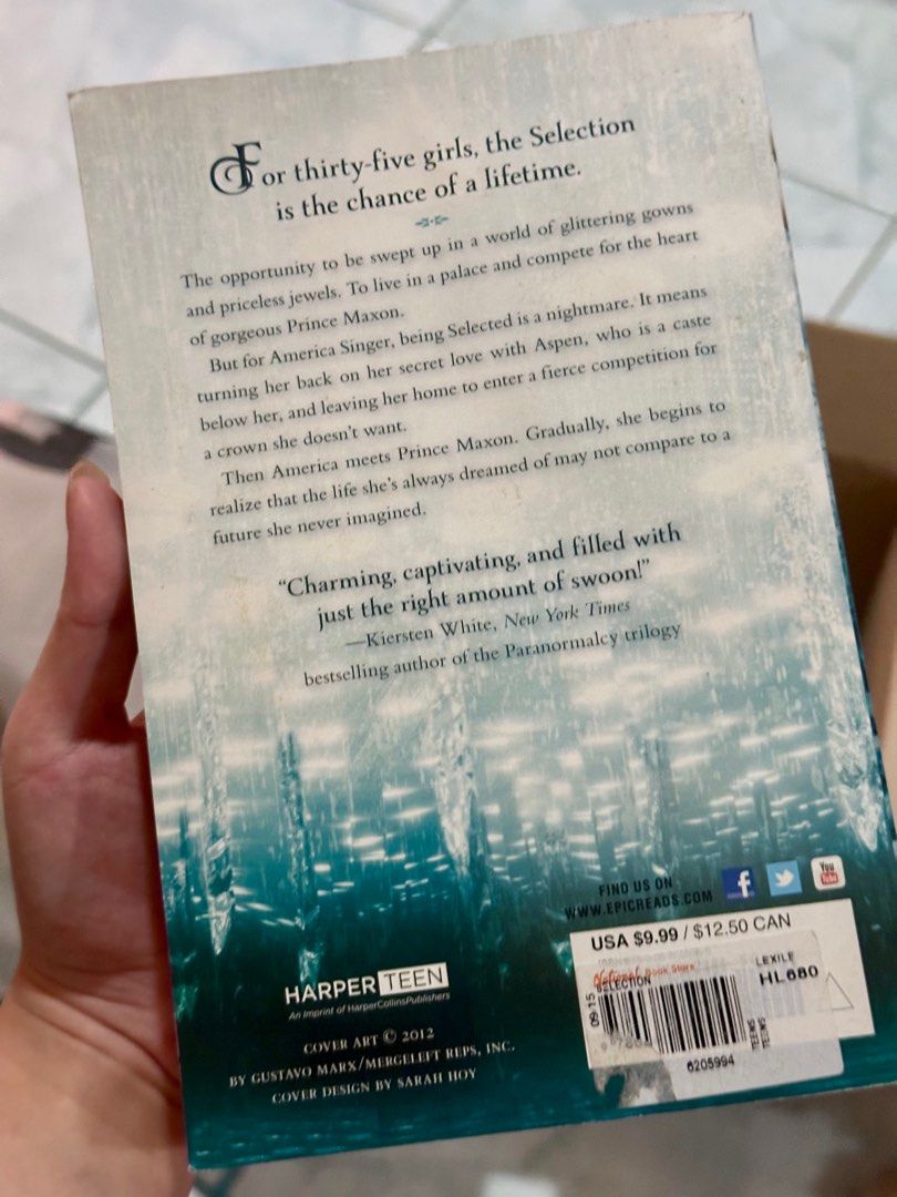 The Selection by Kiera Cass (Category: Storybooks) located in Manila. Submitted by jashideclutter (Listing ID 1327463877, Image 2). Description: - still in good condi but show signs of yellowing since I’ve had them for a very long time. - rfs: decluttering mop: gcash/bdo mod: lalamove or j&t 📍Parañaque City.