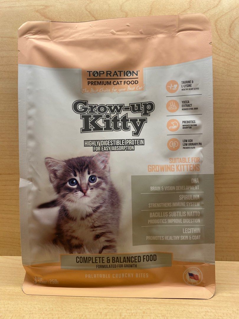 Top Ration Premium Cat Kibbles Food Grow Up Kitty Suitable for Growing Kittens