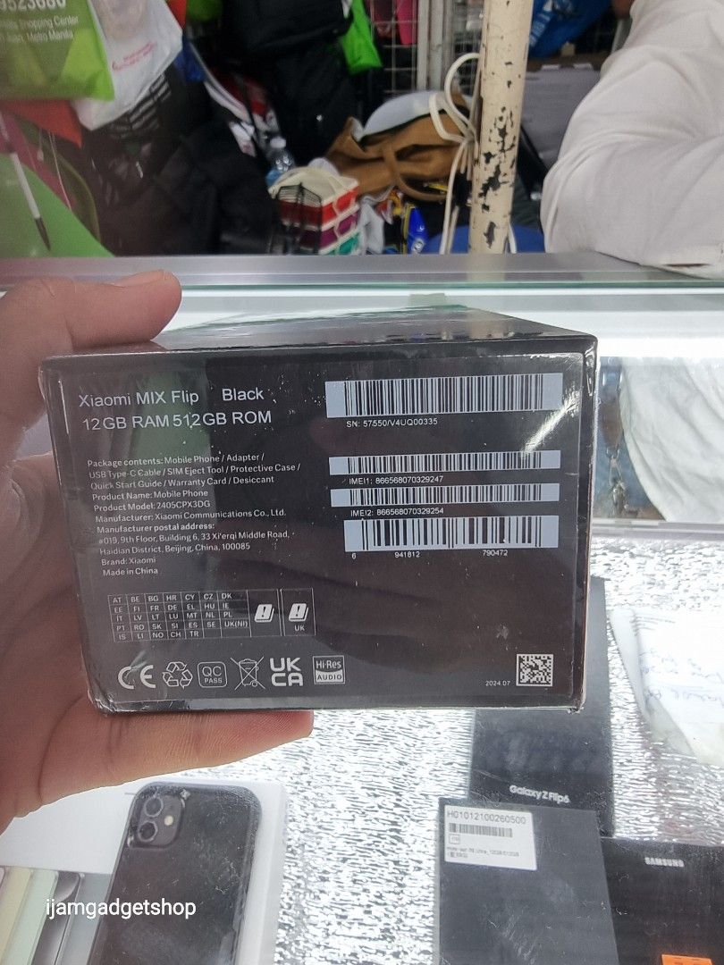 Xiaomi mix flip (Category: Xiaomi) located in Pasig City. Submitted by ijamgadgets (Listing ID 1327432229, Image 3). Description: xiaomi mix flip brandnew sealed 256gb -56k 512gb - 60k we do cod and same day delivery can pick up in our store in greenhills Tapat ng admin office we accept credit card +% ggives+6% spaylater+6% accept trade in /swap call or txr 09297180543 09291593032.