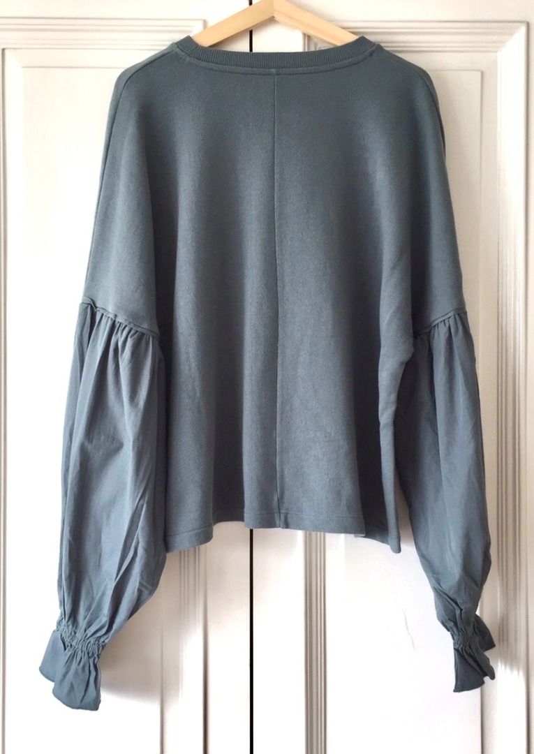 Zara gathered sweatshirt sale