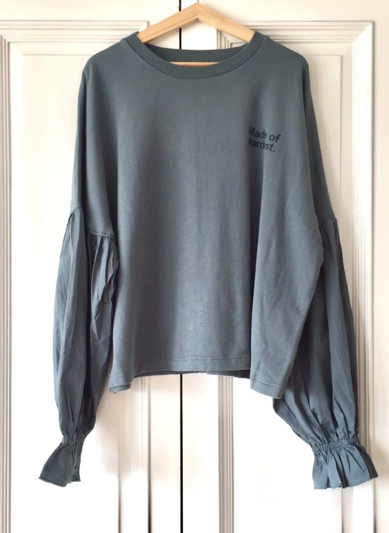 Zara gathered sweatshirt outlet