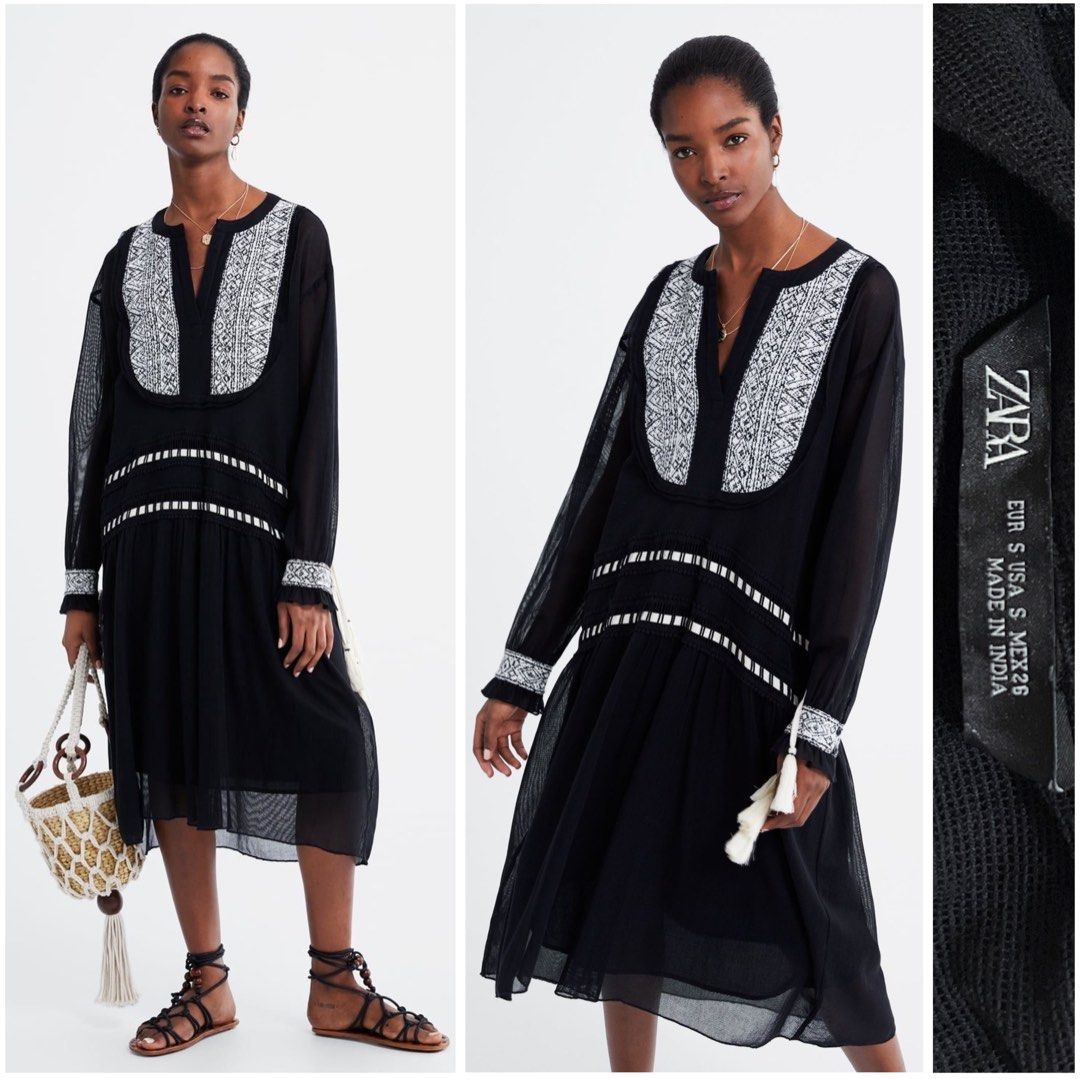 Zara boho maxi dress sales